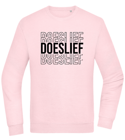 Doeslief Tekst Design - Comfort Essential Unisex Sweater_LIGHT PEACH ROSE_front