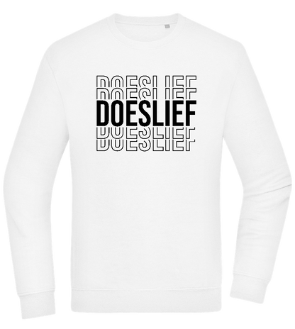 Doeslief Tekst Design - Comfort Essential Unisex Sweater_WHITE_front