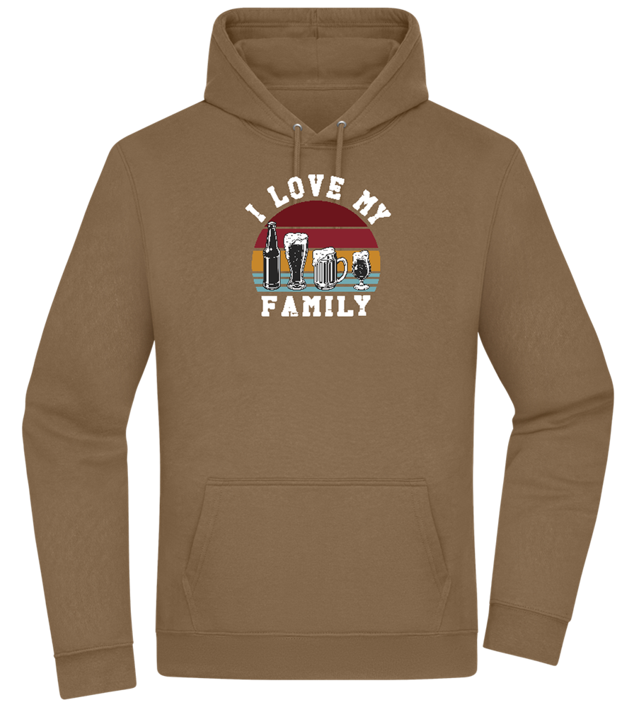 I Love My Family Design - Premium Essential Unisex Hoodie_ARMY_front