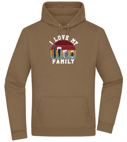 I Love My Family Design - Premium Essential Unisex Hoodie_ARMY_front