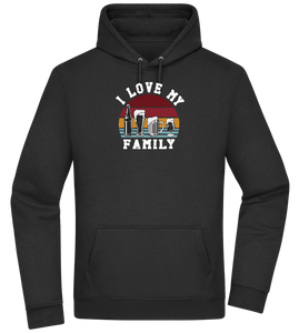 I Love My Family Design - Premium Essential Unisex Hoodie