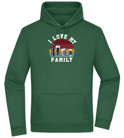 I Love My Family Design - Premium Essential Unisex Hoodie_GREEN BOTTLE_front