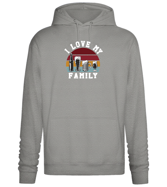 I Love My Family Design - Premium Essential Unisex Hoodie_ORION GREY II_front