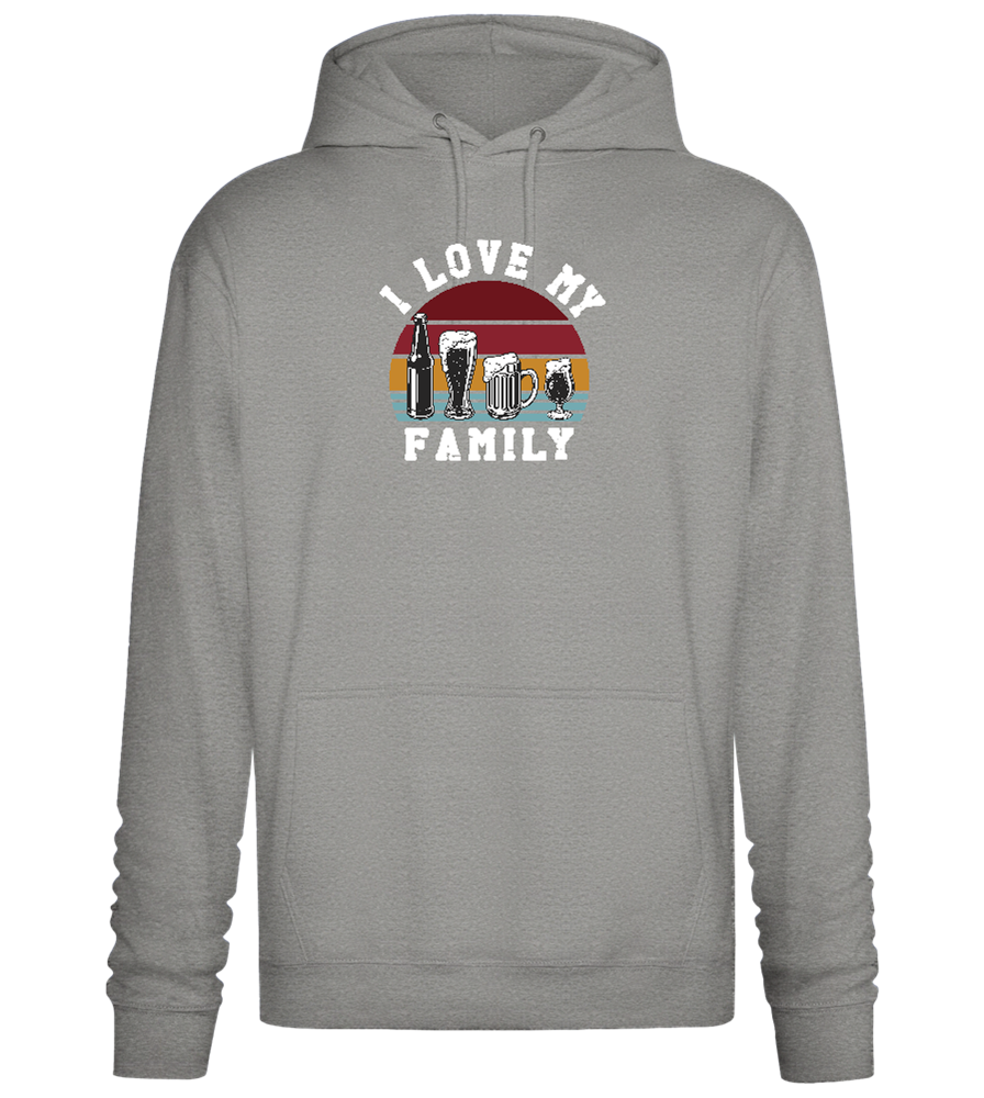 I Love My Family Design - Premium Essential Unisex Hoodie_ORION GREY II_front