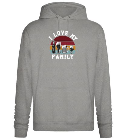 I Love My Family Design - Premium Essential Unisex Hoodie_ORION GREY II_front