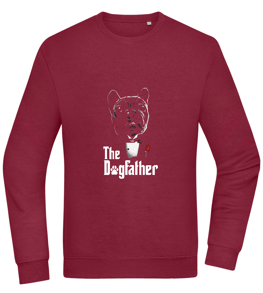 Dogfather Suit Design - Comfort Essential Unisex Sweater_BORDEAUX_front