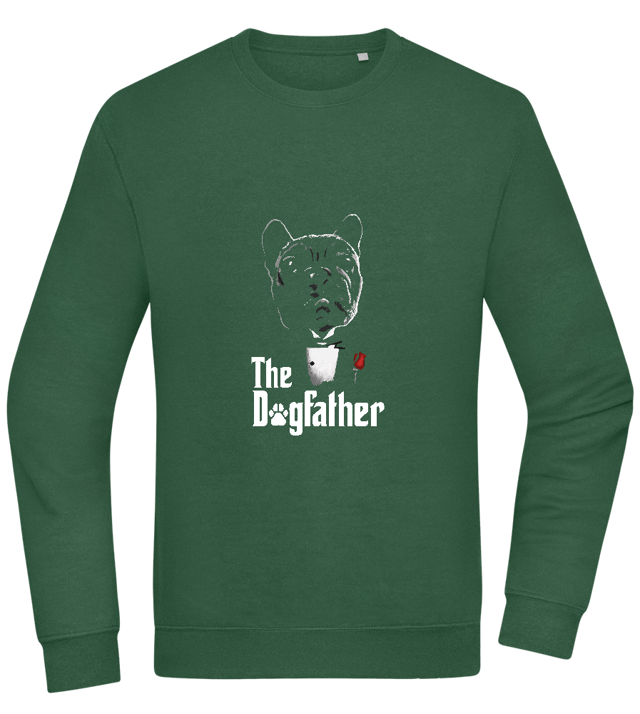 Dogfather Suit Design - Comfort Essential Unisex Sweater_GREEN BOTTLE_front