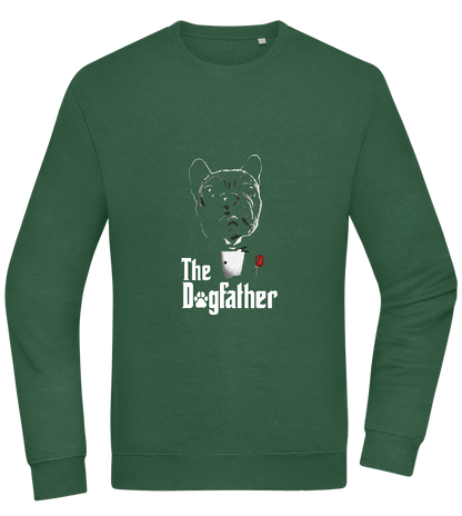 Dogfather Suit Design - Comfort Essential Unisex Sweater_GREEN BOTTLE_front