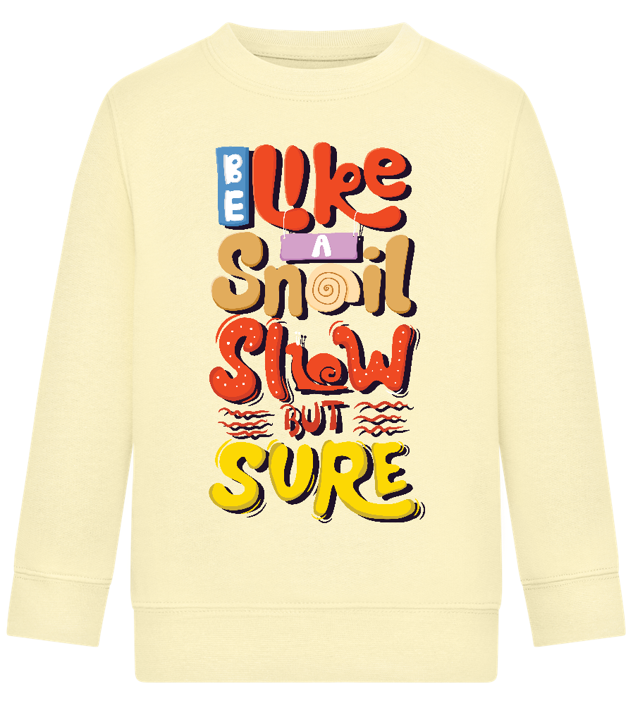 Slow but Sure Design - Comfort Kids Sweater_AMARELO CLARO_front