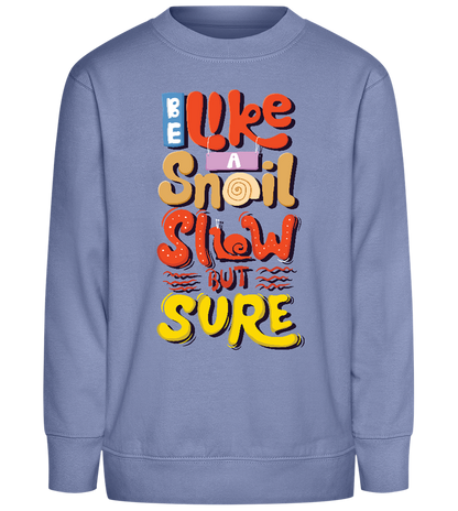 Slow but Sure Design - Comfort Kids Sweater_BLUE_front