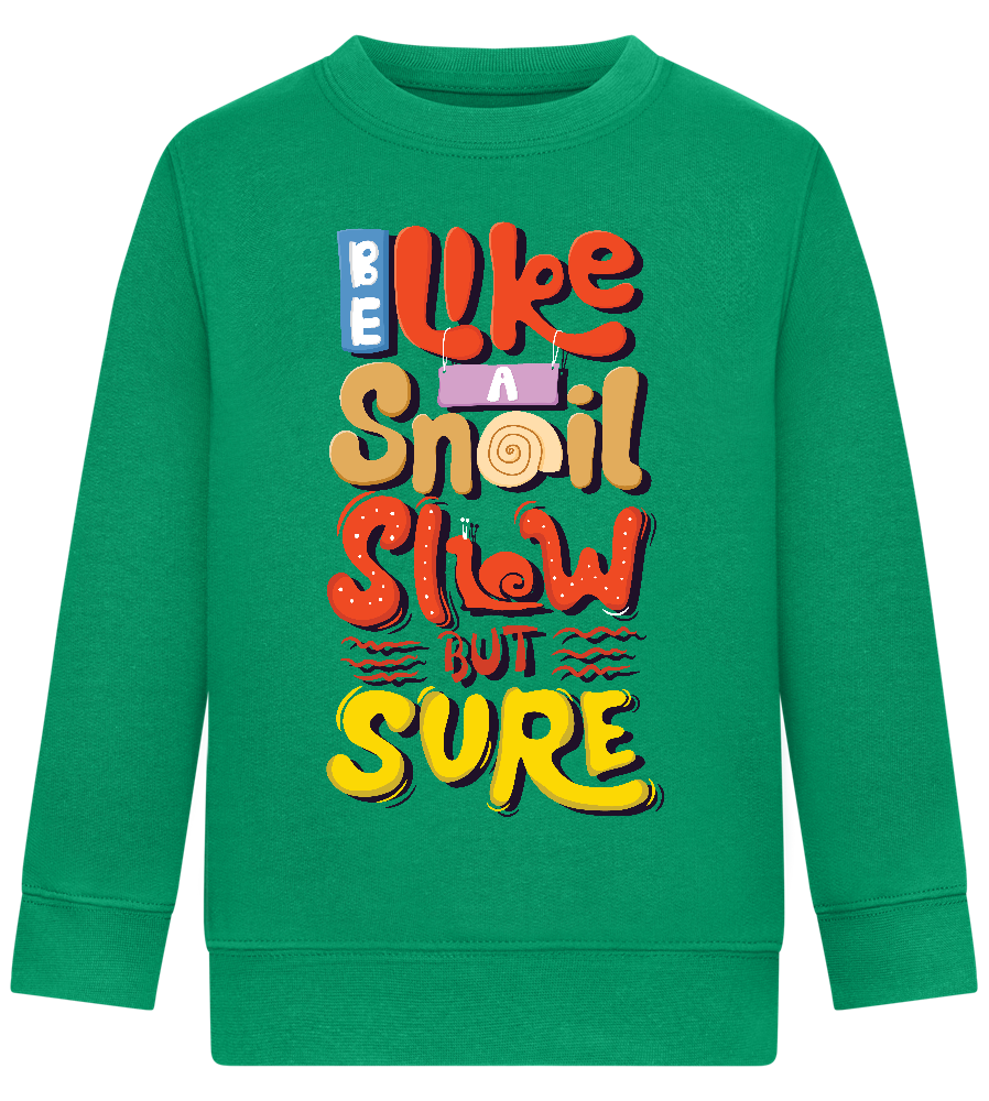 Slow but Sure Design - Comfort Kids Sweater_MEADOW GREEN_front