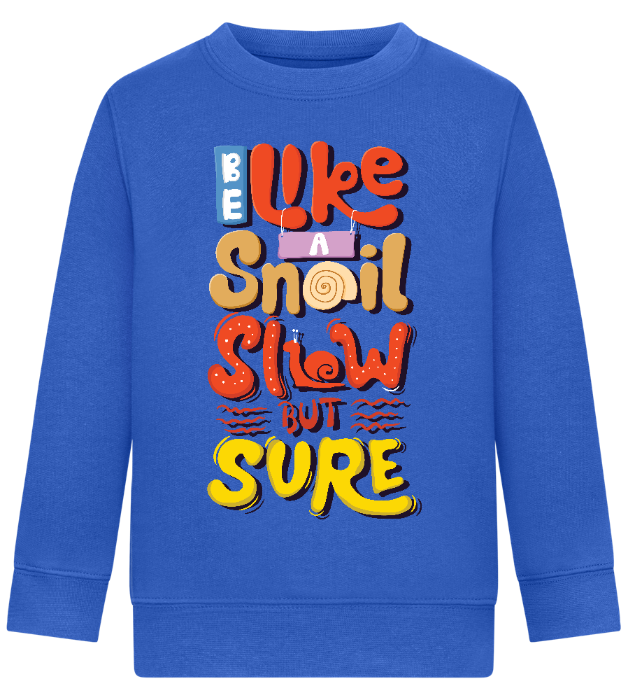 Slow but Sure Design - Comfort Kids Sweater_ROYAL_front