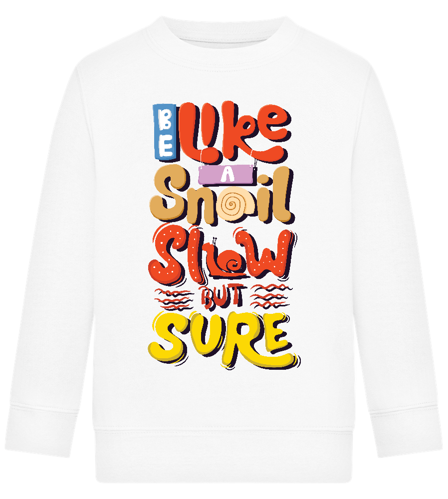 Slow but Sure Design - Comfort Kids Sweater_WHITE_front