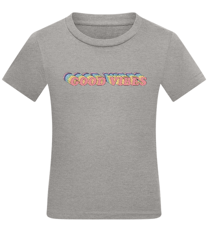 Good Vibes Rainbow Design - Comfort kids fitted t-shirt_ORION GREY_front