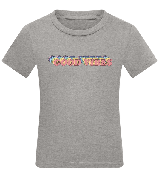 Good Vibes Rainbow Design - Comfort kids fitted t-shirt_ORION GREY_front