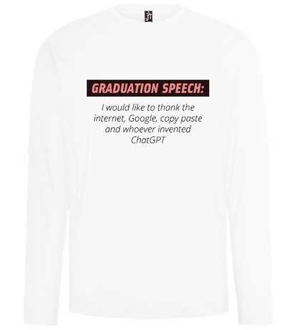 Graduation Speech Design - Comfort men's long sleeve t-shirt_WHITE_front