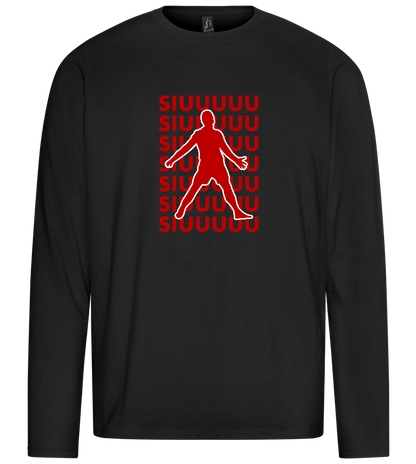 Soccer Celebration Design - Premium men's long sleeve t-shirt_DEEP BLACK_front