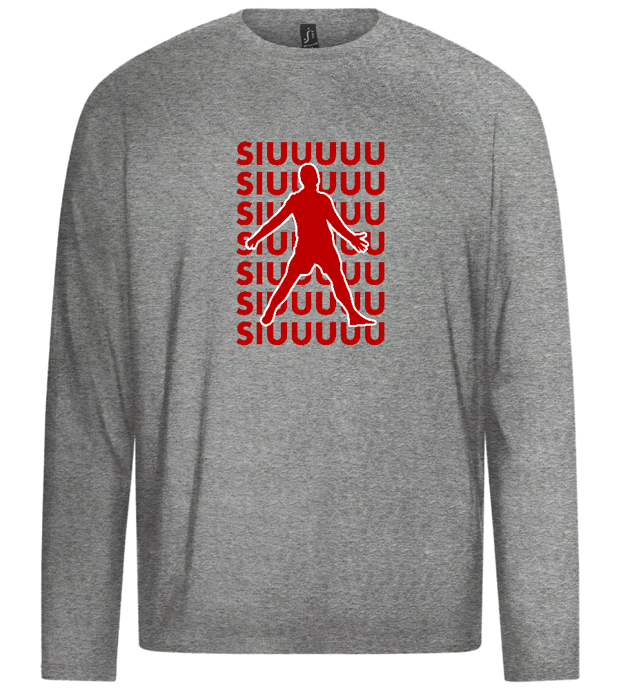 Soccer Celebration Design - Premium men's long sleeve t-shirt_ORION GREY_front