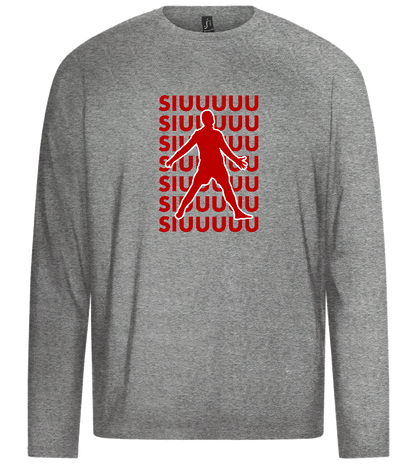 Soccer Celebration Design - Premium men's long sleeve t-shirt_ORION GREY_front