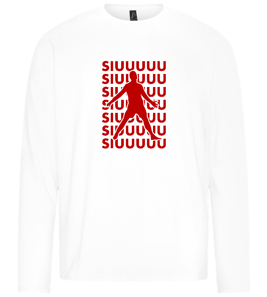 Soccer Celebration Design - Premium men's long sleeve t-shirt_WHITE_front