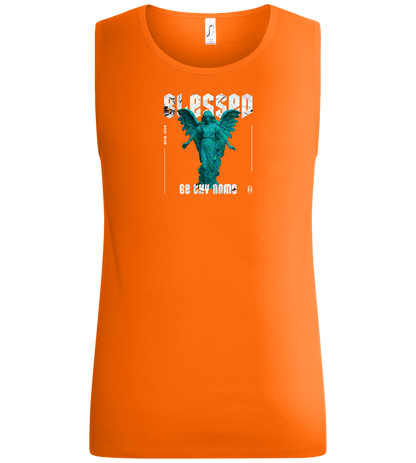 Blessed Angel Design - Basic men's tank top_ORANGE_front