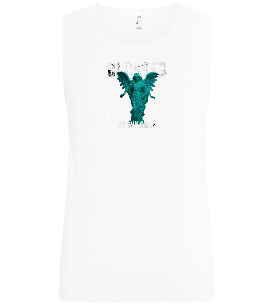 Blessed Angel Design - Basic men's tank top_WHITE_front