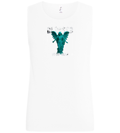 Blessed Angel Design - Basic men's tank top_WHITE_front