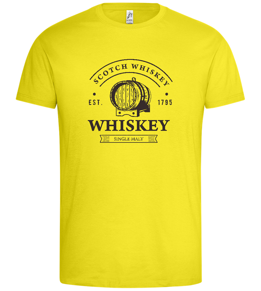 Whiskey Barrell Design - Premium men's t-shirt_LEMON_front