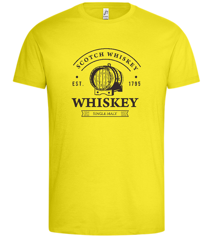 Whiskey Barrell Design - Premium men's t-shirt_LEMON_front