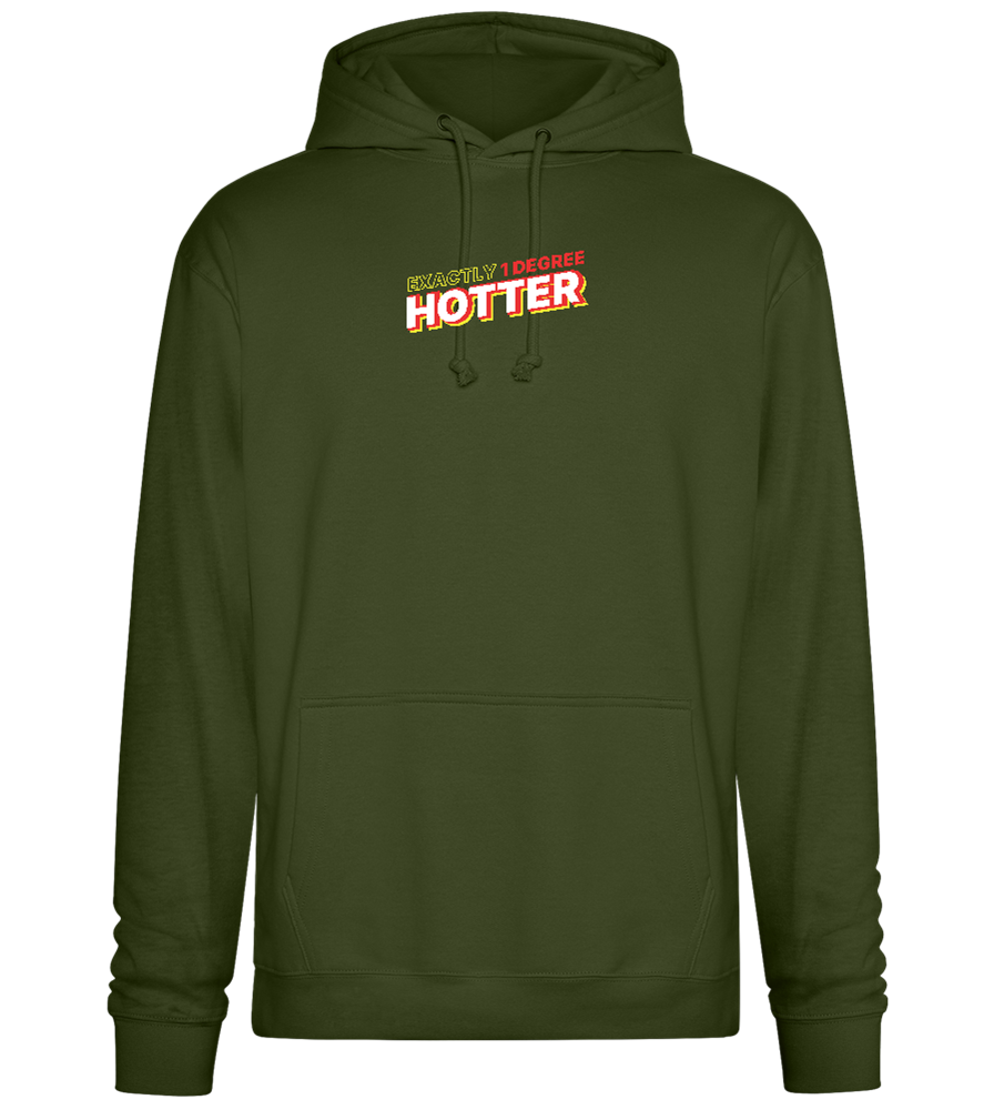 1 Degree Hotter Design - Premium Essential Unisex Hoodie_ARMY_front