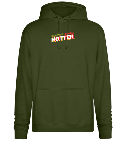 1 Degree Hotter Design - Premium Essential Unisex Hoodie_ARMY_front