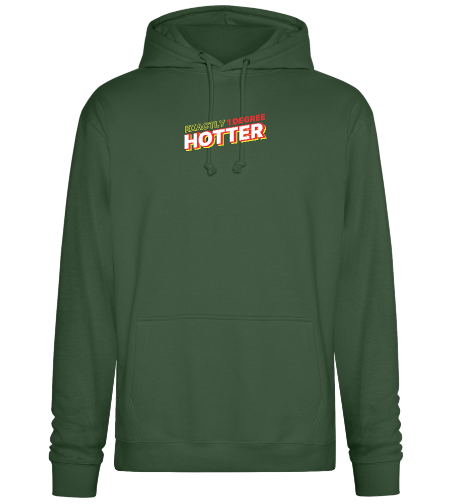 1 Degree Hotter Design - Premium Essential Unisex Hoodie_GREEN BOTTLE_front