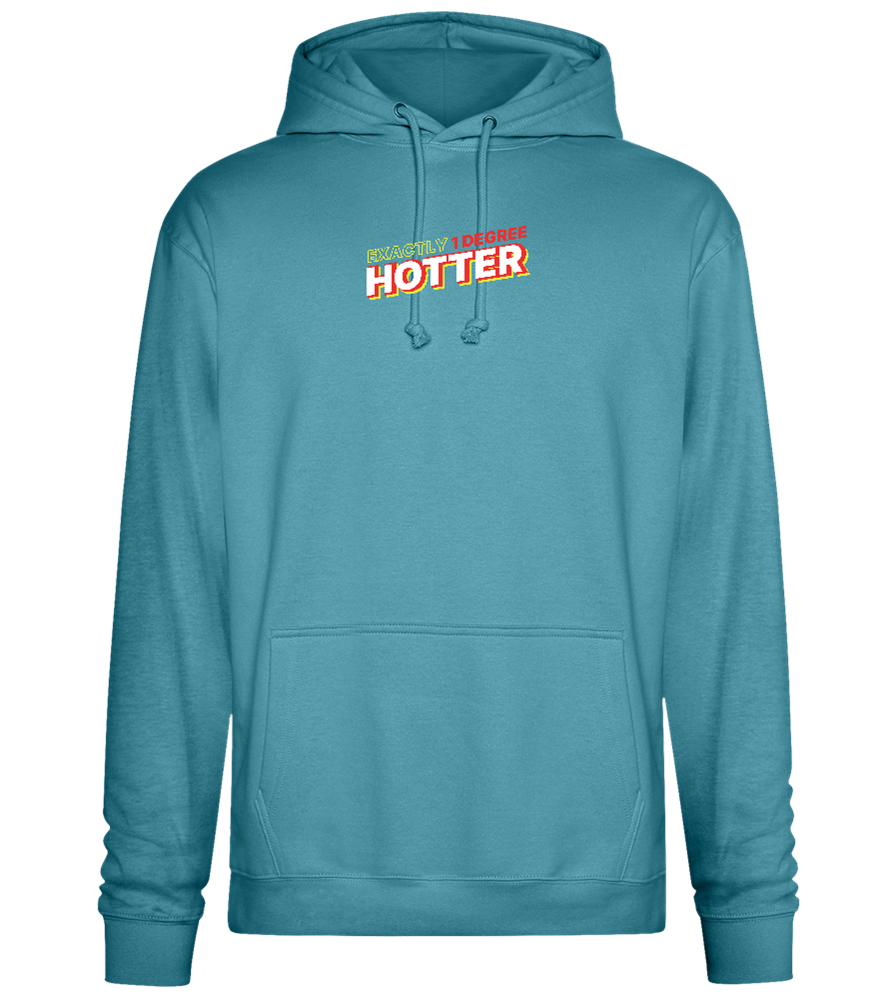 1 Degree Hotter Design - Premium Essential Unisex Hoodie_POOL BLUE_front