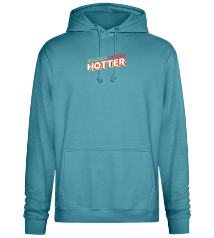 1 Degree Hotter Design - Premium Essential Unisex Hoodie_POOL BLUE_front