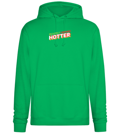 1 Degree Hotter Design - Premium Essential Unisex Hoodie_SPRING GREEN_front