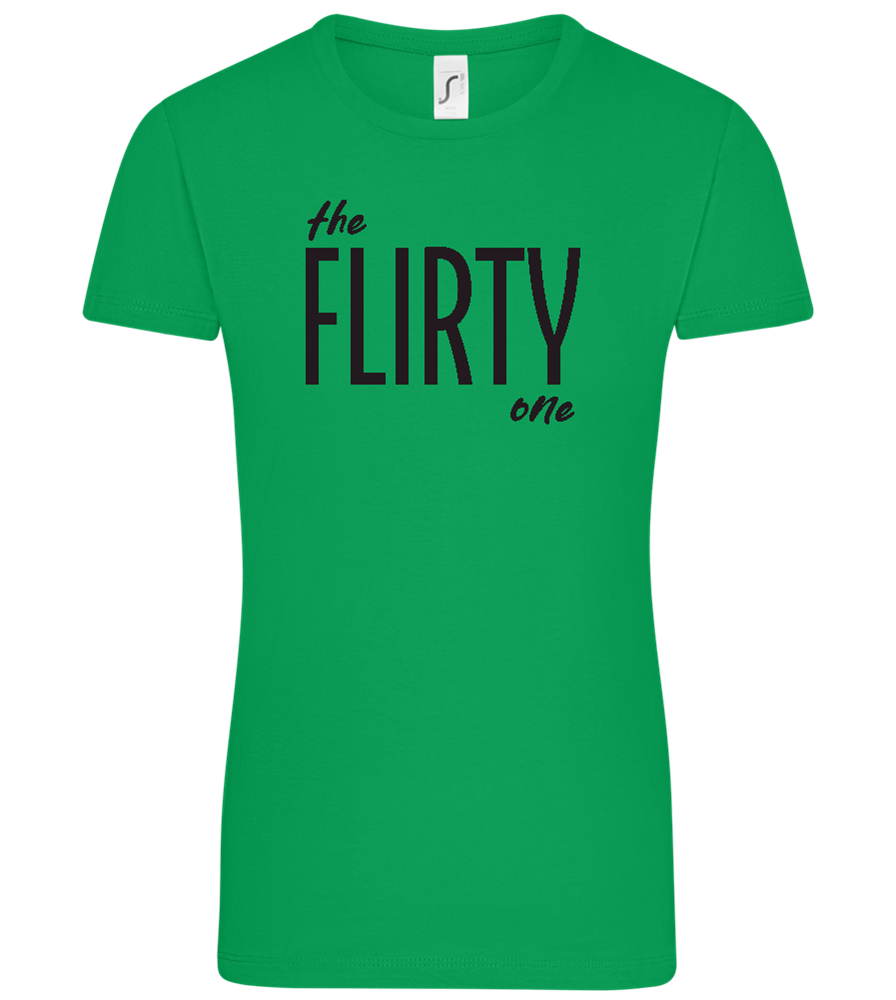 The Flirty One Design - Comfort women's t-shirt_MEADOW GREEN_front