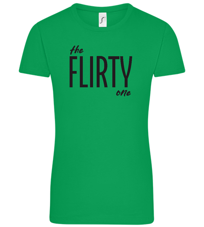 The Flirty One Design - Comfort women's t-shirt_MEADOW GREEN_front