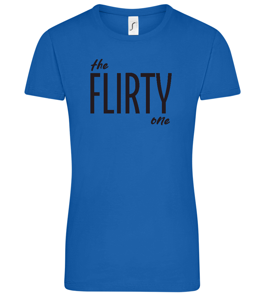 The Flirty One Design - Comfort women's t-shirt_ROYAL_front