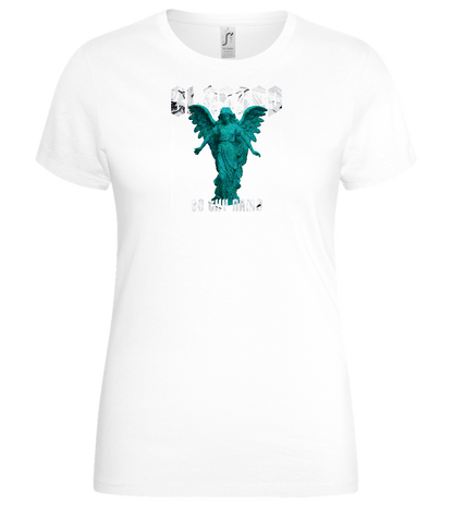 Blessed Angel Design - Basic women's t-shirt_WHITE_front