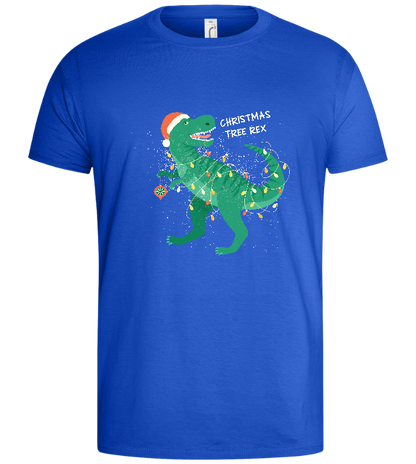 Christmas Tree Rex Design - Basic men's t-shirt_ROYAL_front