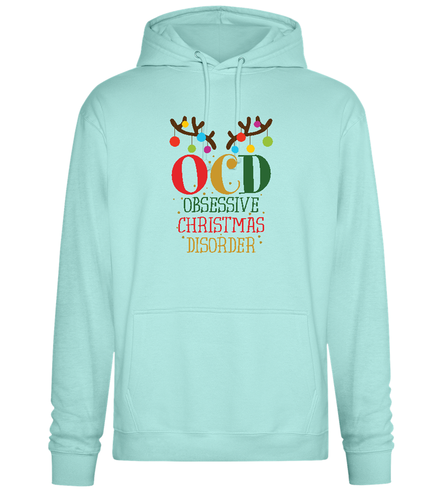 OCD Obsessive Christmas Disorder Design - Premium Essential Unisex Hoodie_ARCTIC BLUE_front