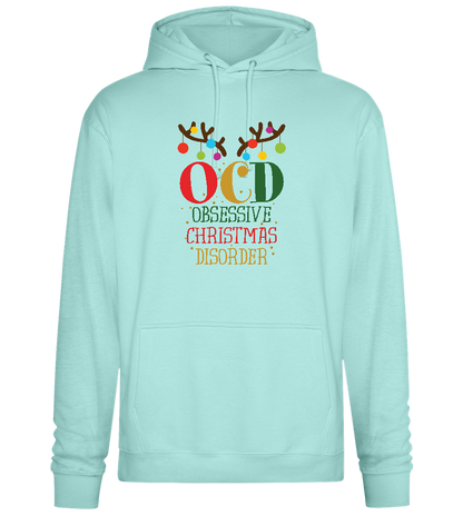 OCD Obsessive Christmas Disorder Design - Premium Essential Unisex Hoodie_ARCTIC BLUE_front