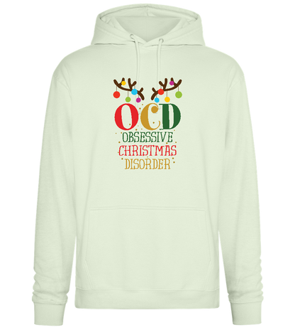 OCD Obsessive Christmas Disorder Design - Premium Essential Unisex Hoodie_CREAMY GREEN_front