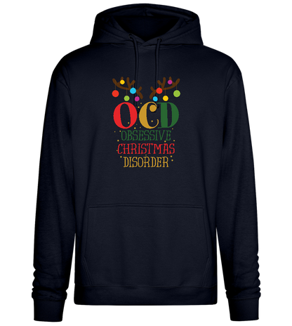 OCD Obsessive Christmas Disorder Design - Premium Essential Unisex Hoodie_FRENCH NAVY_front