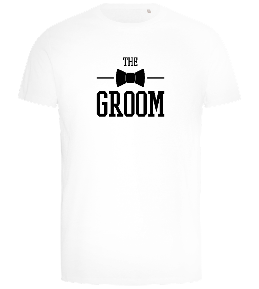 The Groom Tie Design - Comfort men's t-shirt_WHITE_front