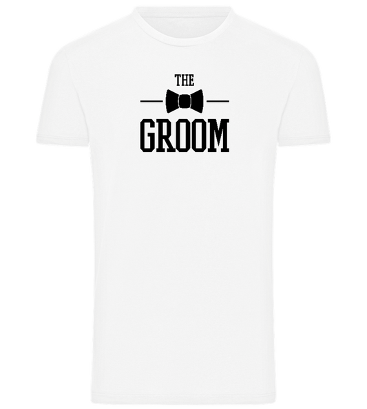 The Groom Tie Design - Comfort men's t-shirt_WHITE_front