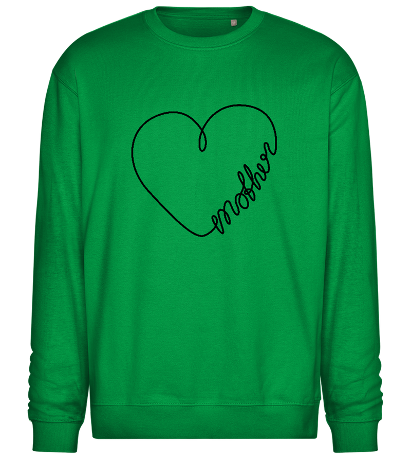 Heart Mother Design - Comfort Essential Unisex Sweater_MEADOW GREEN_front