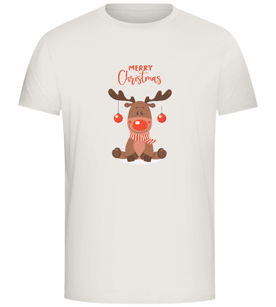 Merry Christmas Reindeer Design - Comfort Unisex T-Shirt_ECRU_front