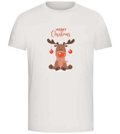 Merry Christmas Reindeer Design - Comfort Unisex T-Shirt_ECRU_front