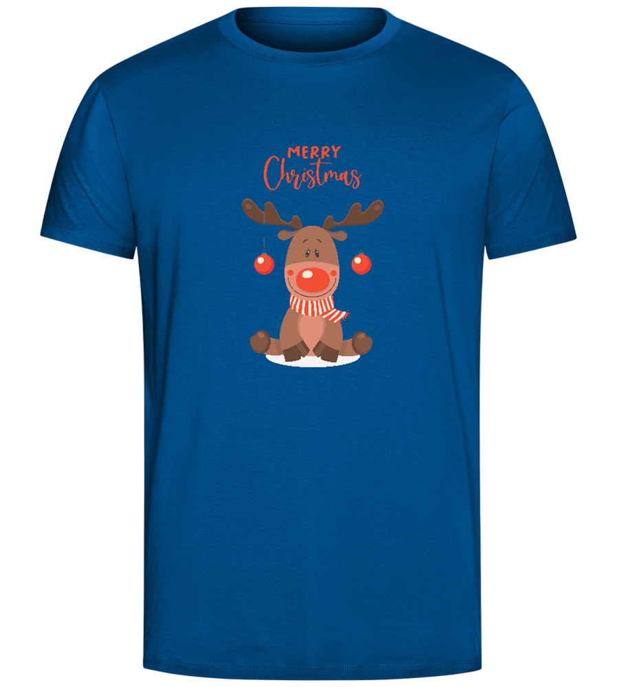 Merry Christmas Reindeer Design - Comfort Unisex T-Shirt_ROYAL_front